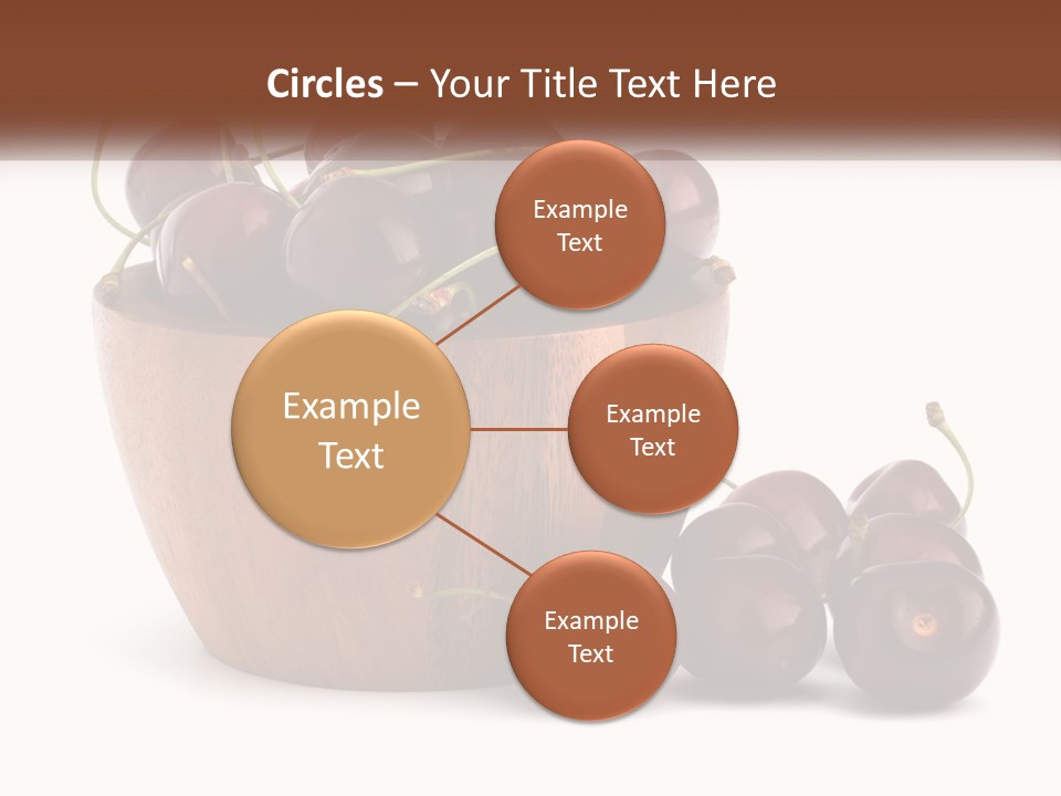 A Wooden Bowl Filled With Cherries On Top Of A Table PowerPoint Template