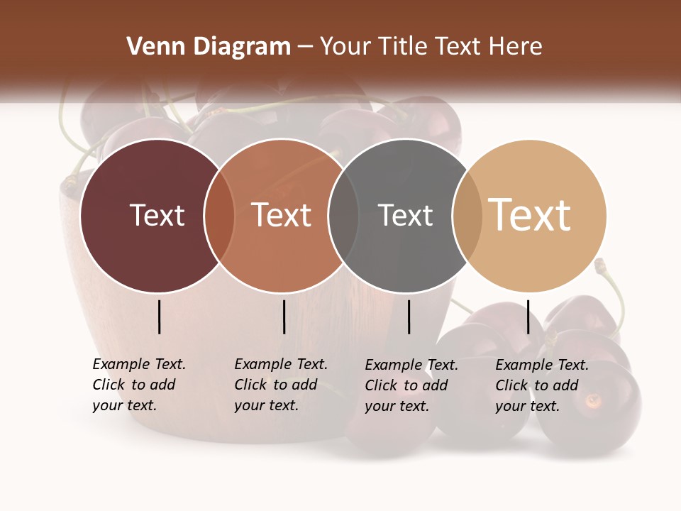 A Wooden Bowl Filled With Cherries On Top Of A Table PowerPoint Template