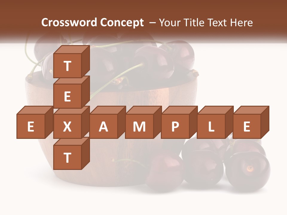 A Wooden Bowl Filled With Cherries On Top Of A Table PowerPoint Template