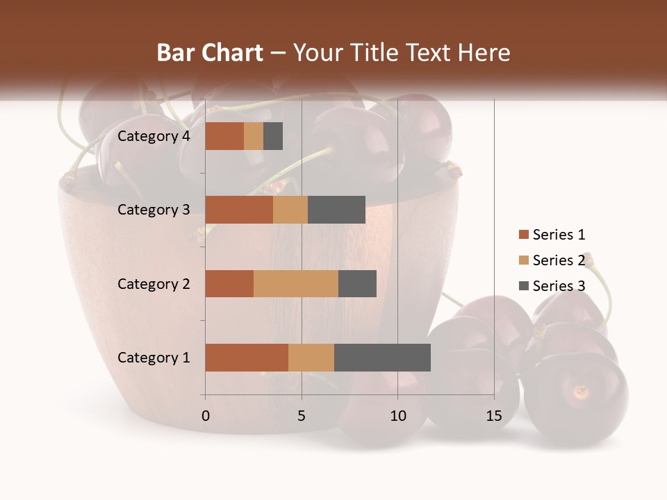 A Wooden Bowl Filled With Cherries On Top Of A Table PowerPoint Template