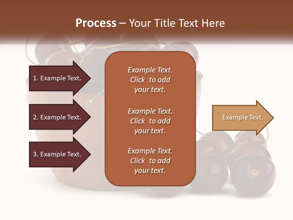 A Wooden Bowl Filled With Cherries On Top Of A Table PowerPoint Template