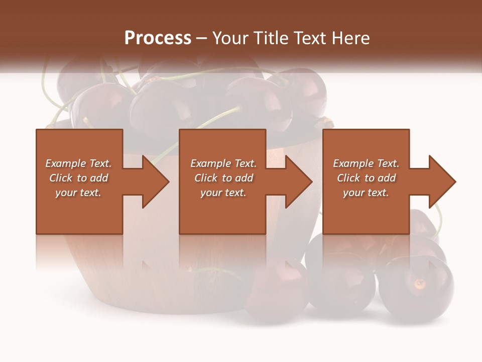A Wooden Bowl Filled With Cherries On Top Of A Table PowerPoint Template