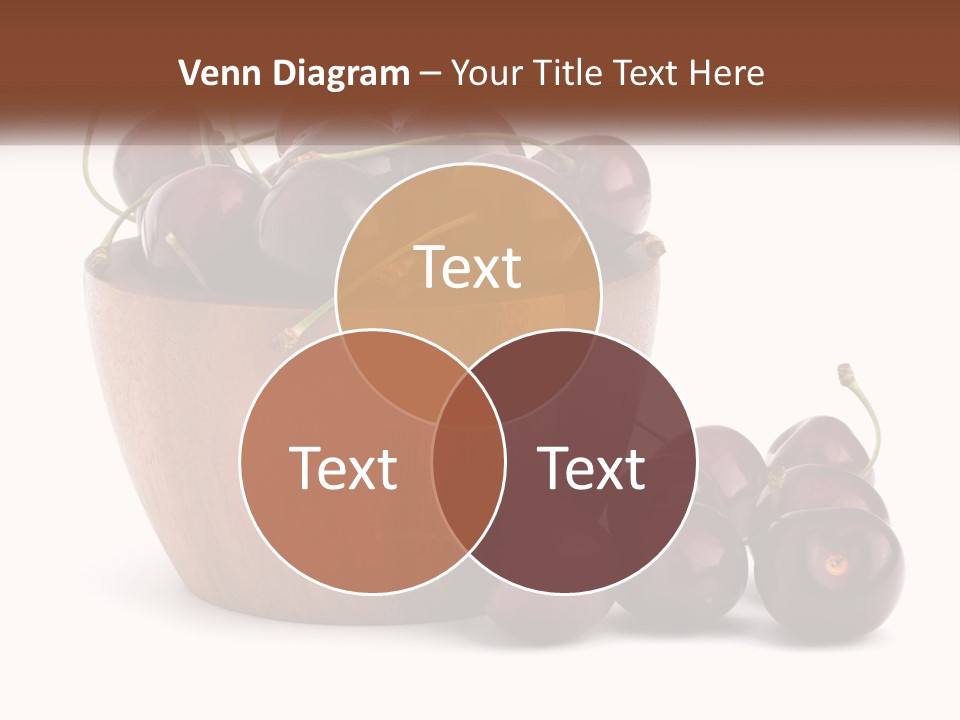 A Wooden Bowl Filled With Cherries On Top Of A Table PowerPoint Template
