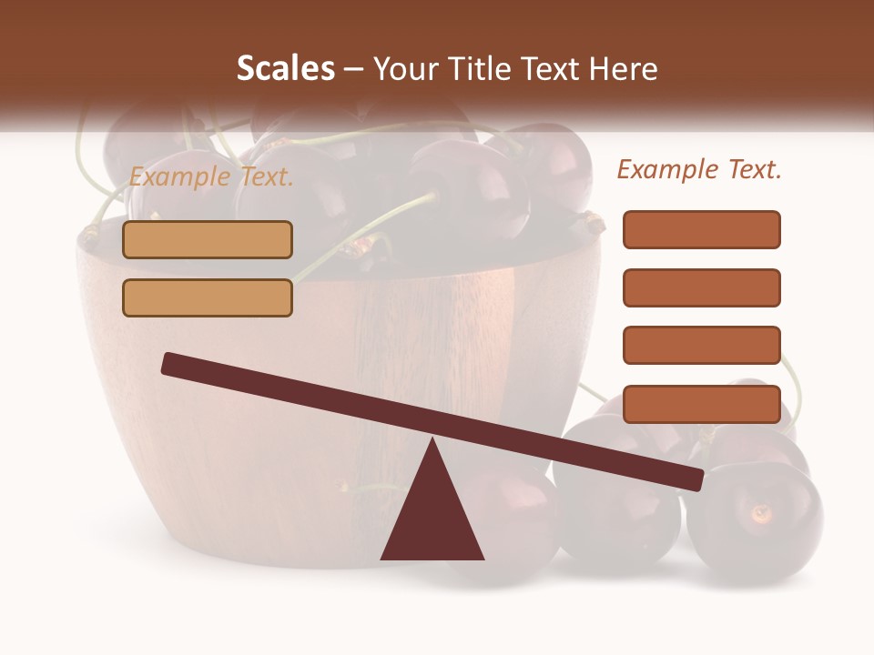 A Wooden Bowl Filled With Cherries On Top Of A Table PowerPoint Template