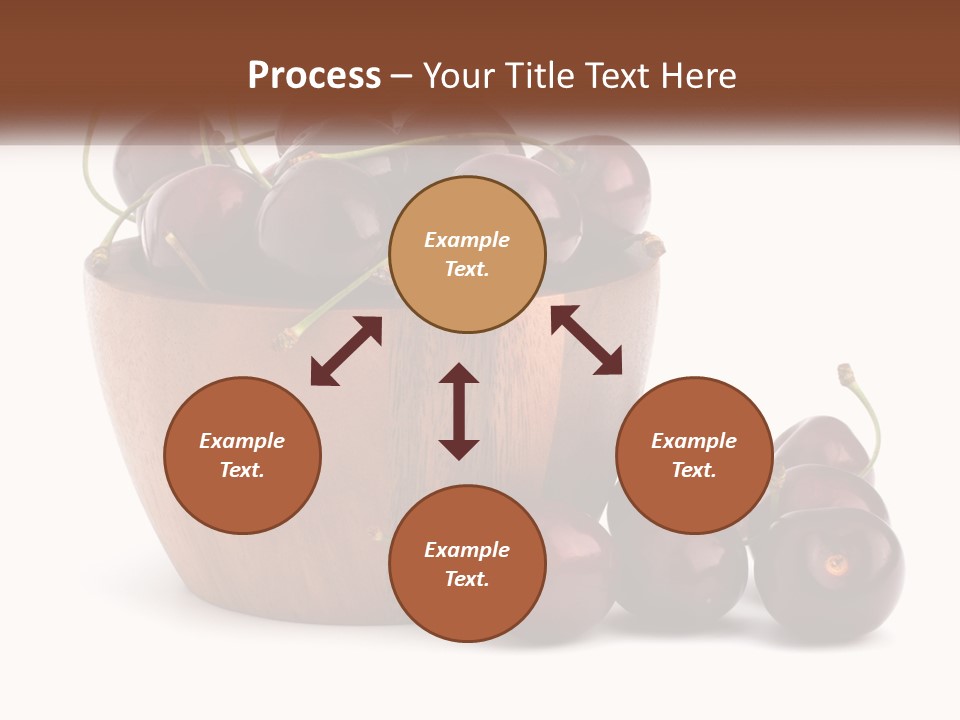 A Wooden Bowl Filled With Cherries On Top Of A Table PowerPoint Template