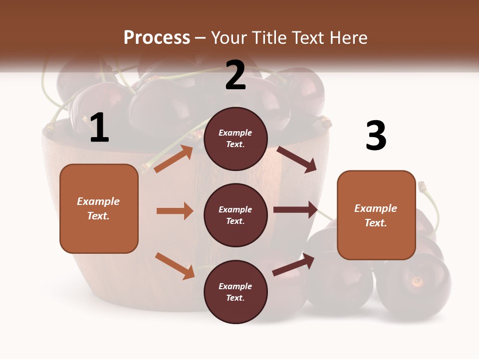 A Wooden Bowl Filled With Cherries On Top Of A Table PowerPoint Template