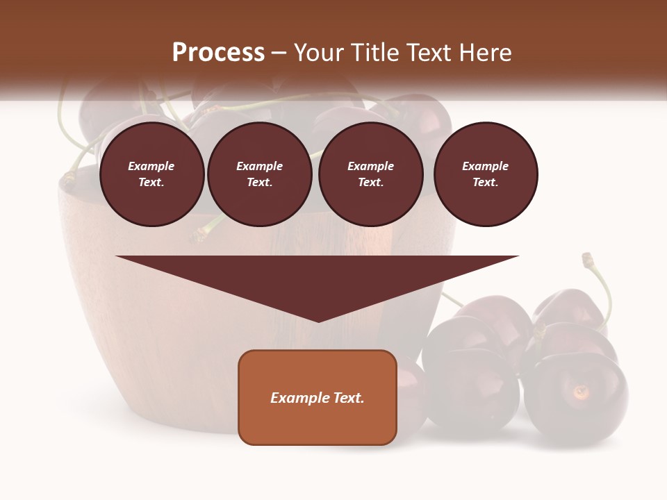 A Wooden Bowl Filled With Cherries On Top Of A Table PowerPoint Template