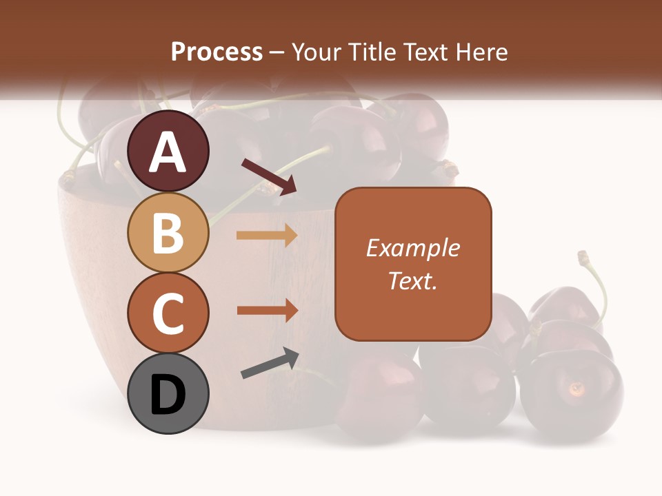 A Wooden Bowl Filled With Cherries On Top Of A Table PowerPoint Template