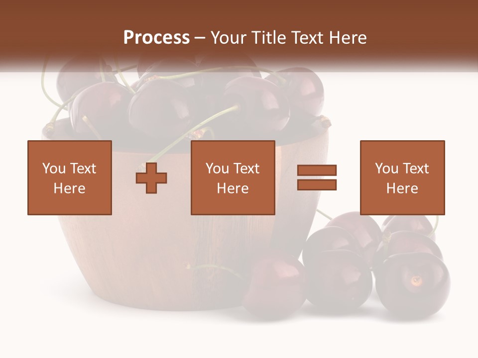A Wooden Bowl Filled With Cherries On Top Of A Table PowerPoint Template