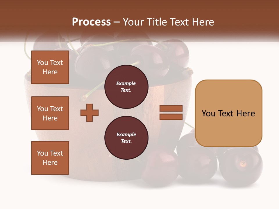 A Wooden Bowl Filled With Cherries On Top Of A Table PowerPoint Template