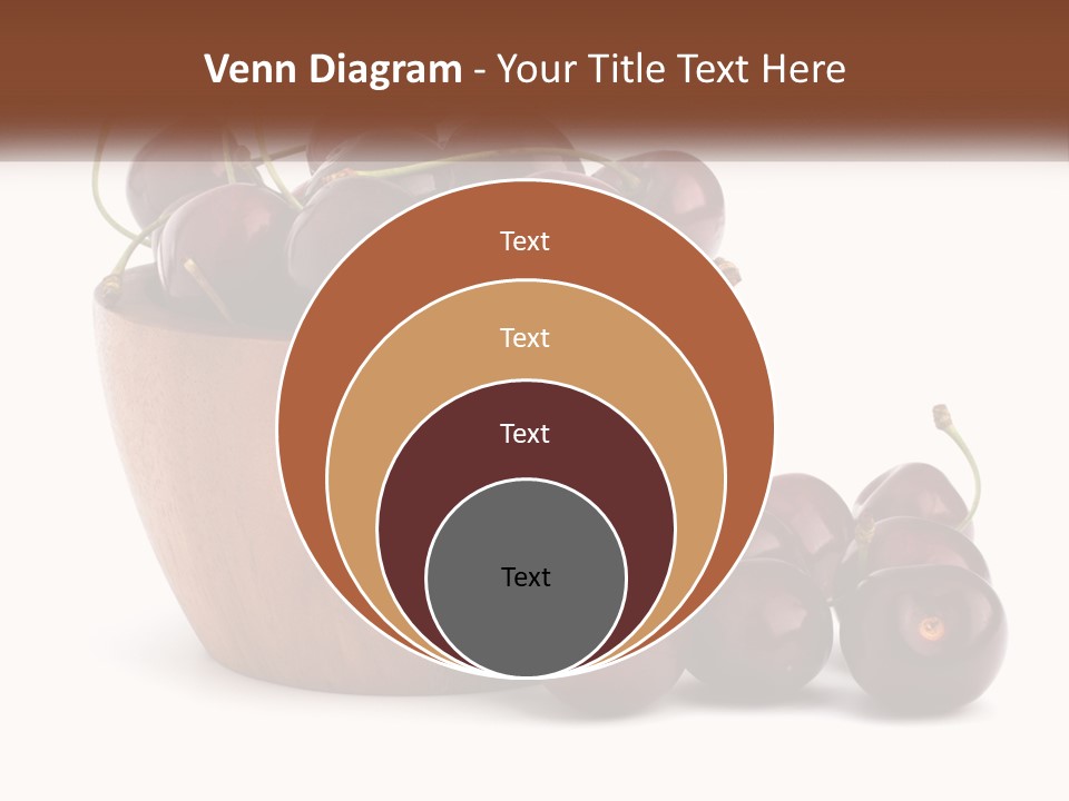 A Wooden Bowl Filled With Cherries On Top Of A Table PowerPoint Template