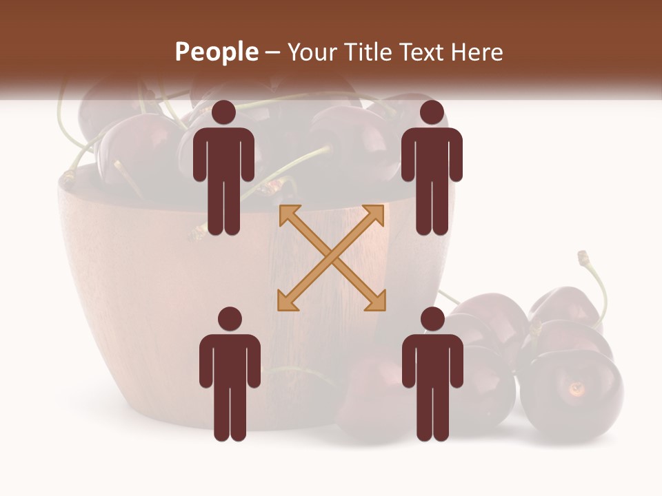 A Wooden Bowl Filled With Cherries On Top Of A Table PowerPoint Template