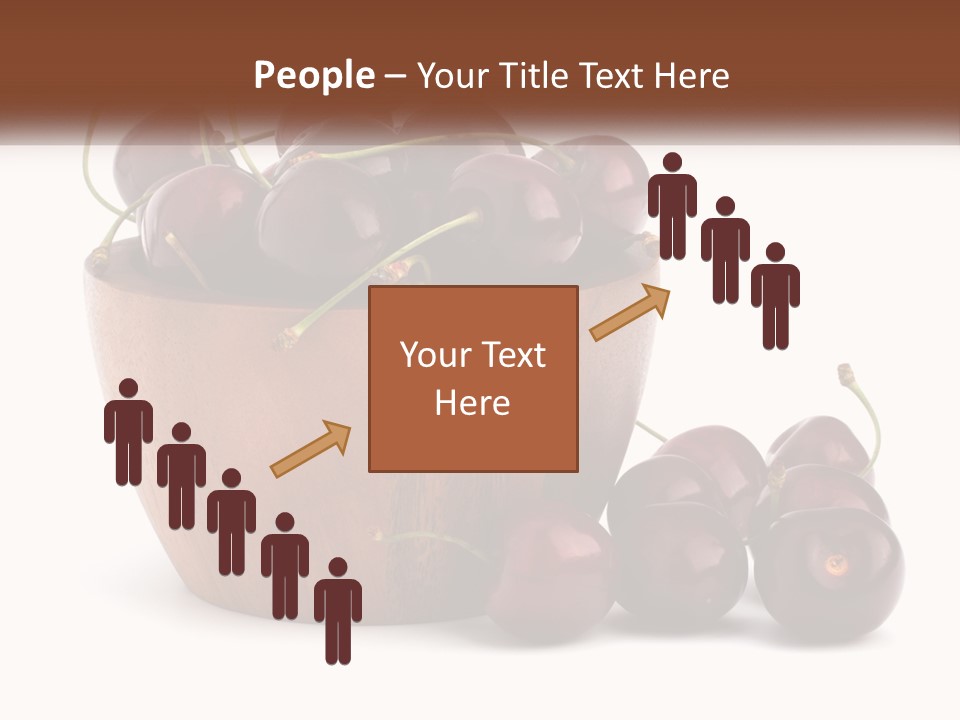 A Wooden Bowl Filled With Cherries On Top Of A Table PowerPoint Template