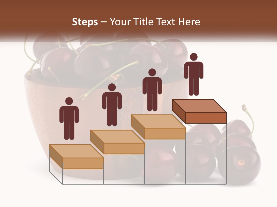 A Wooden Bowl Filled With Cherries On Top Of A Table PowerPoint Template