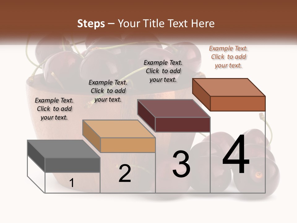 A Wooden Bowl Filled With Cherries On Top Of A Table PowerPoint Template