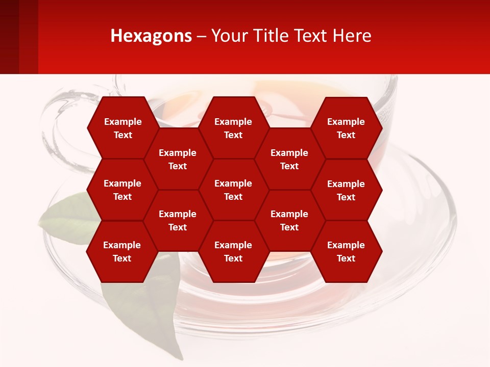 A Cup Of Tea With A Leaf On A Saucer PowerPoint Template