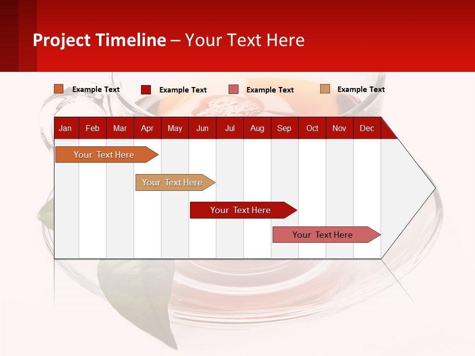 A Cup Of Tea With A Leaf On A Saucer PowerPoint Template