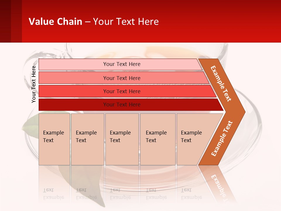 A Cup Of Tea With A Leaf On A Saucer PowerPoint Template