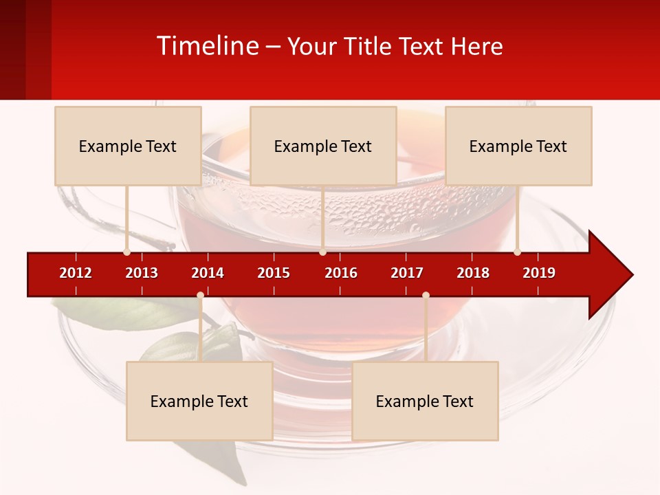 A Cup Of Tea With A Leaf On A Saucer PowerPoint Template
