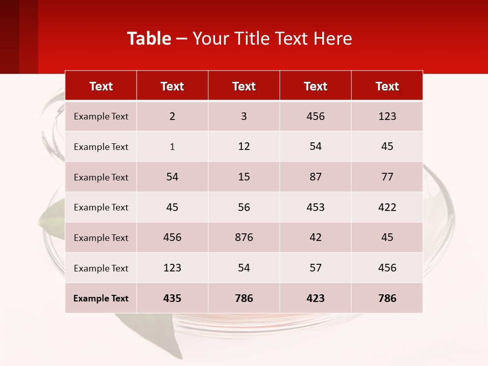 A Cup Of Tea With A Leaf On A Saucer PowerPoint Template