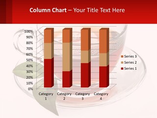 A Cup Of Tea With A Leaf On A Saucer PowerPoint Template