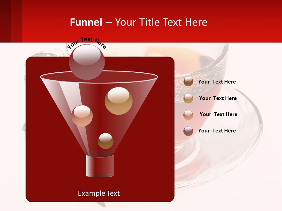 A Cup Of Tea With A Leaf On A Saucer PowerPoint Template