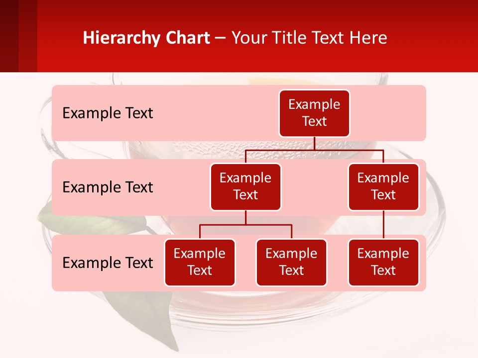 A Cup Of Tea With A Leaf On A Saucer PowerPoint Template