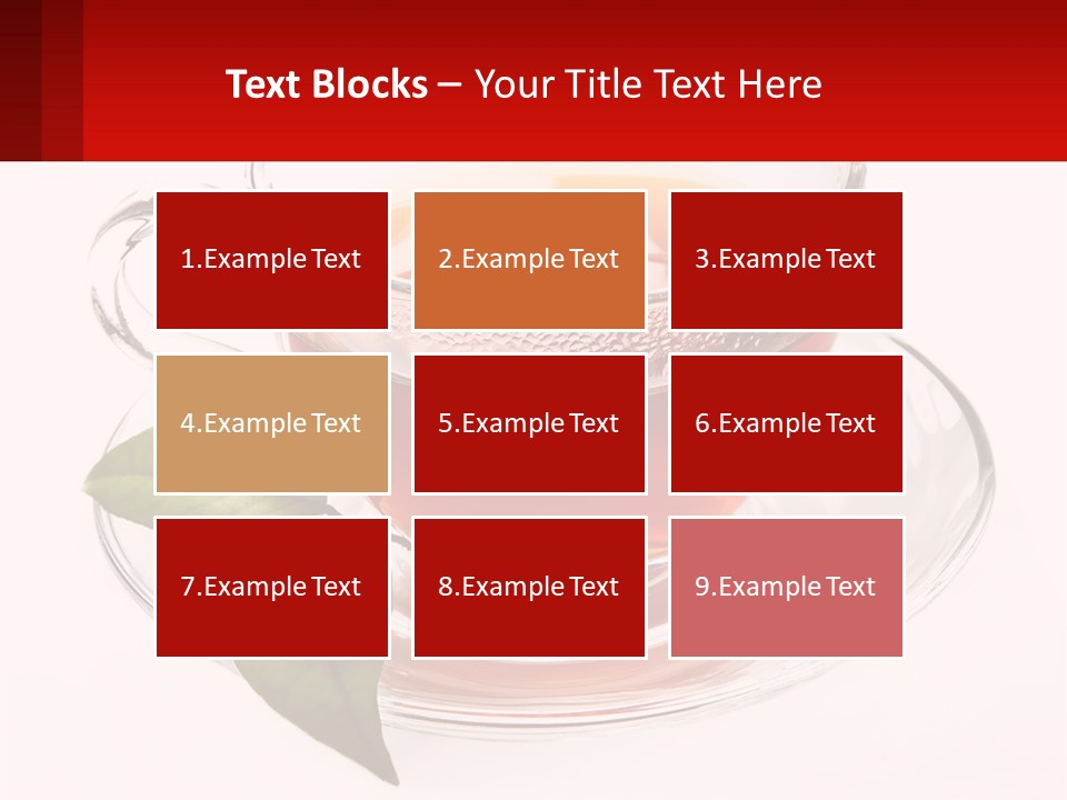 A Cup Of Tea With A Leaf On A Saucer PowerPoint Template