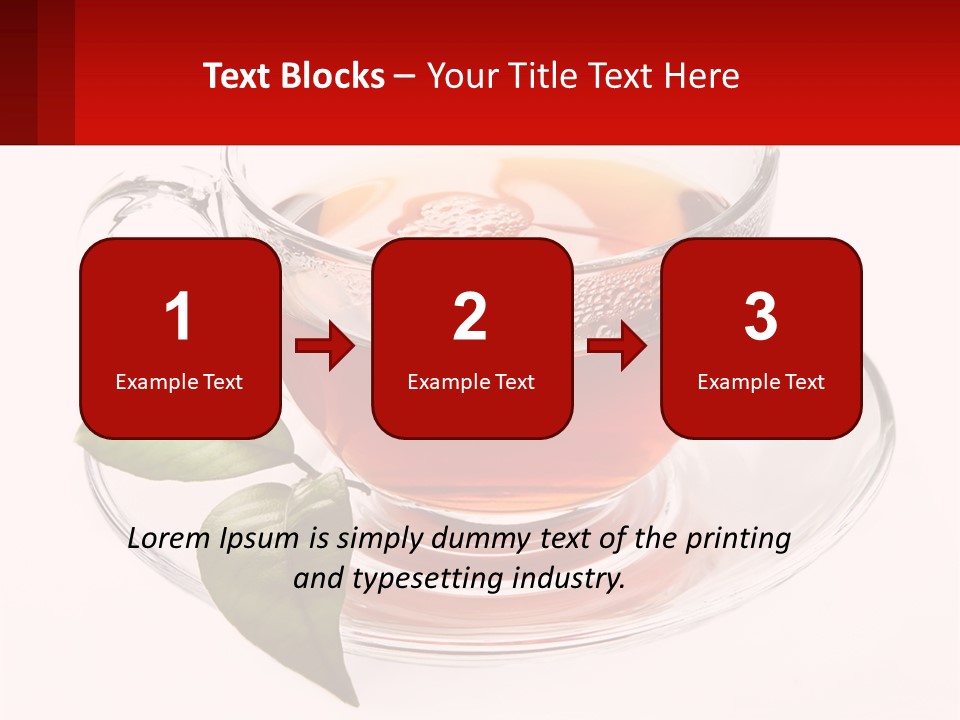A Cup Of Tea With A Leaf On A Saucer PowerPoint Template