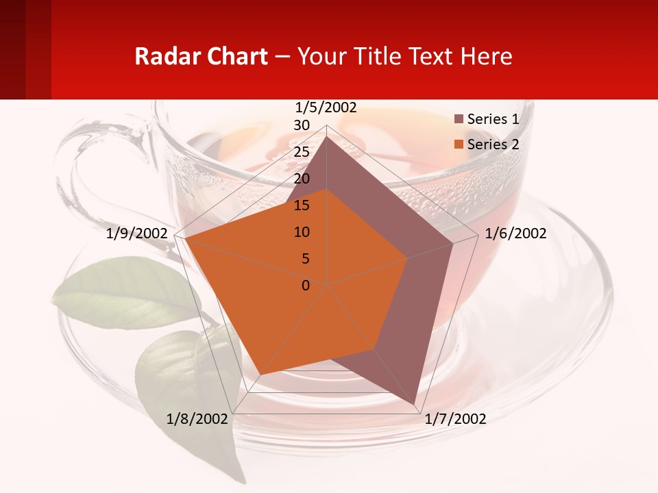 A Cup Of Tea With A Leaf On A Saucer PowerPoint Template