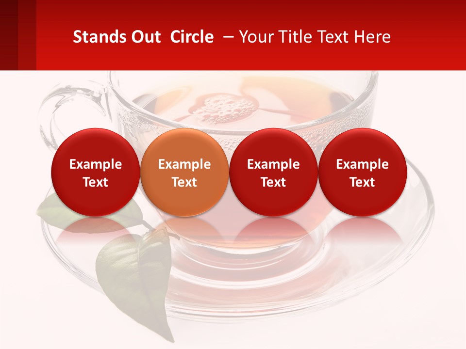 A Cup Of Tea With A Leaf On A Saucer PowerPoint Template