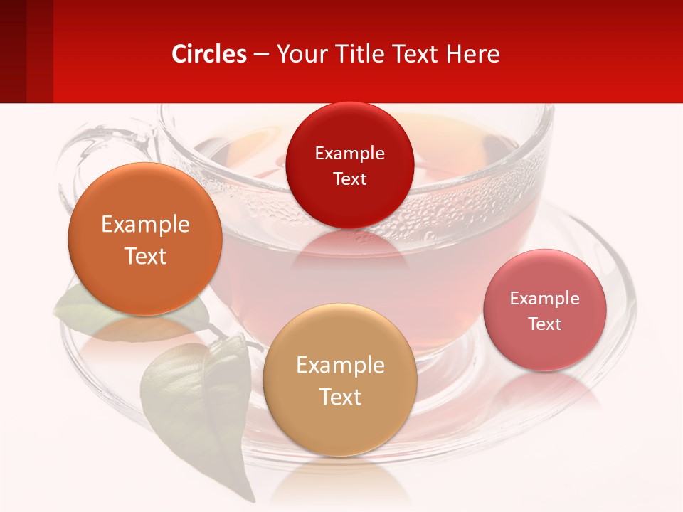 A Cup Of Tea With A Leaf On A Saucer PowerPoint Template