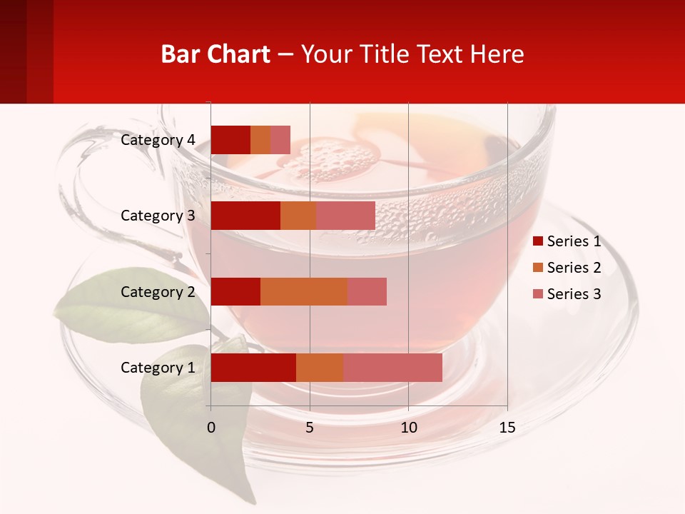 A Cup Of Tea With A Leaf On A Saucer PowerPoint Template
