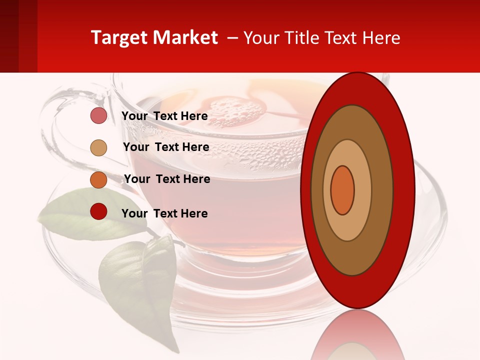 A Cup Of Tea With A Leaf On A Saucer PowerPoint Template