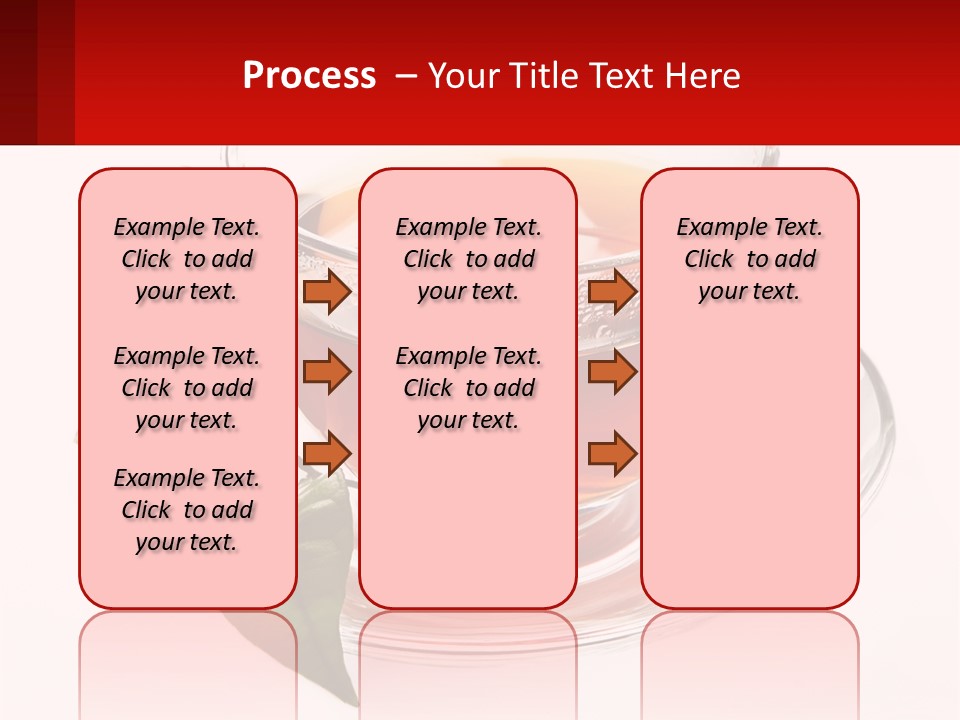 A Cup Of Tea With A Leaf On A Saucer PowerPoint Template