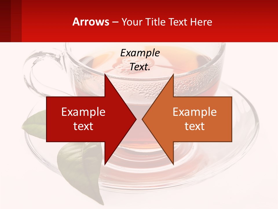 A Cup Of Tea With A Leaf On A Saucer PowerPoint Template