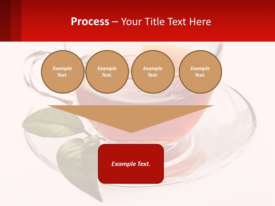 A Cup Of Tea With A Leaf On A Saucer PowerPoint Template