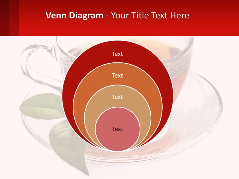 A Cup Of Tea With A Leaf On A Saucer PowerPoint Template