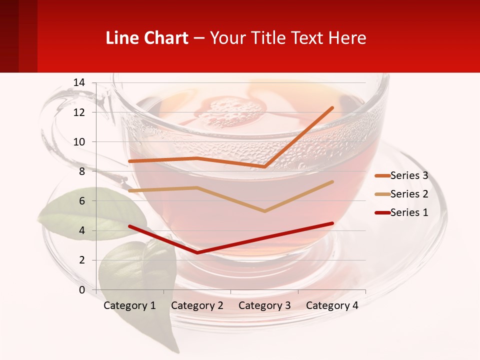 A Cup Of Tea With A Leaf On A Saucer PowerPoint Template