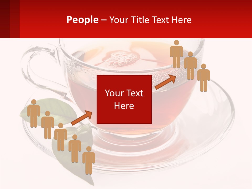 A Cup Of Tea With A Leaf On A Saucer PowerPoint Template