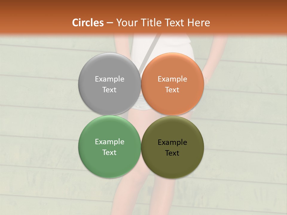 A Woman Standing In Front Of A Green Wall PowerPoint Template