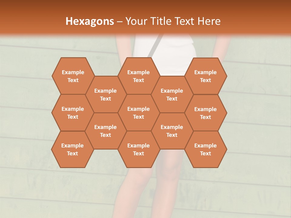 A Woman Standing In Front Of A Green Wall PowerPoint Template