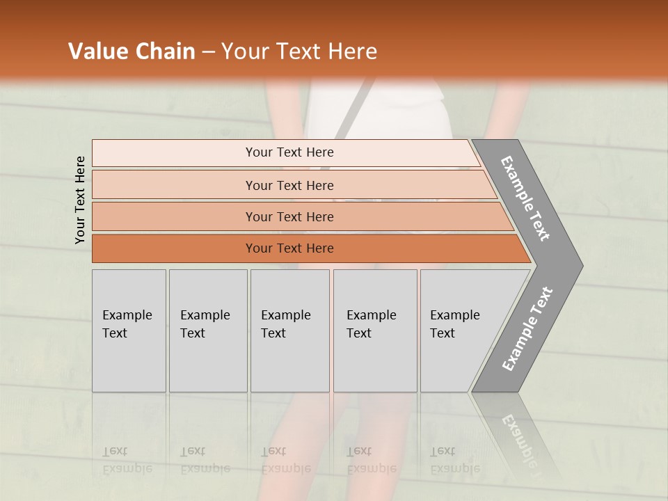 A Woman Standing In Front Of A Green Wall PowerPoint Template