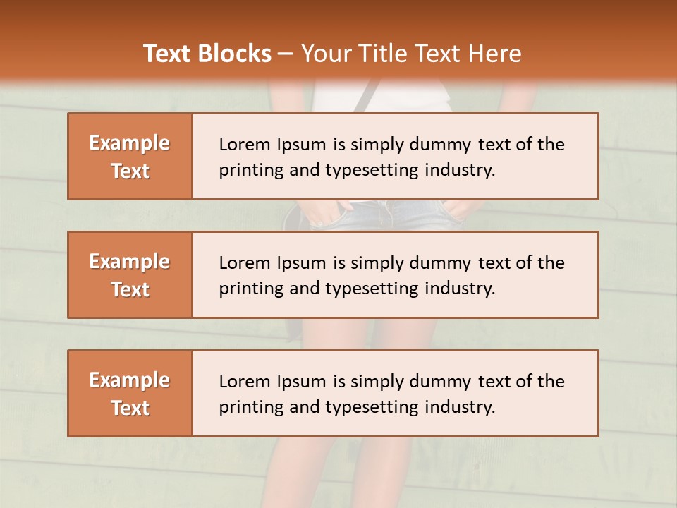 A Woman Standing In Front Of A Green Wall PowerPoint Template
