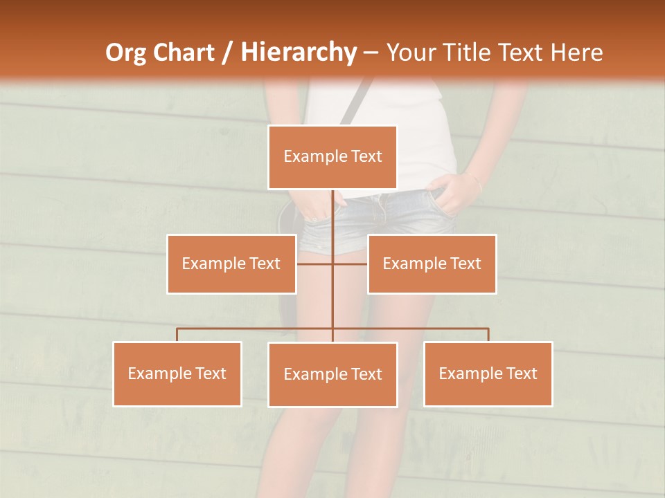 A Woman Standing In Front Of A Green Wall PowerPoint Template