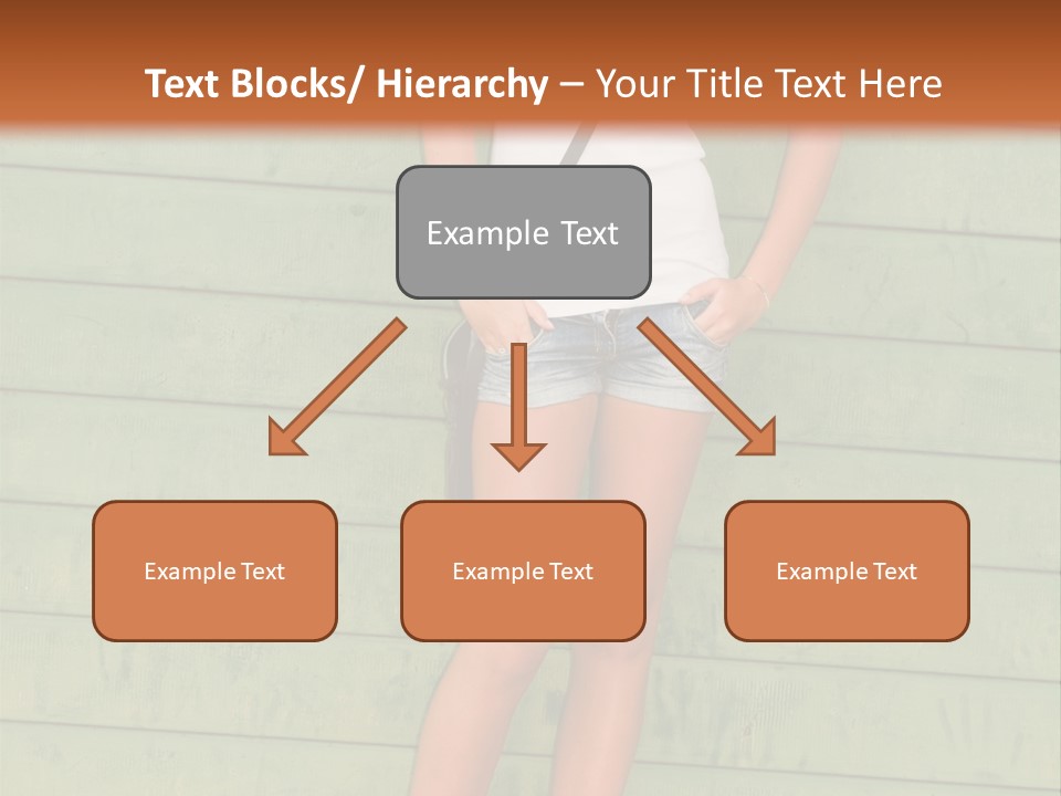 A Woman Standing In Front Of A Green Wall PowerPoint Template