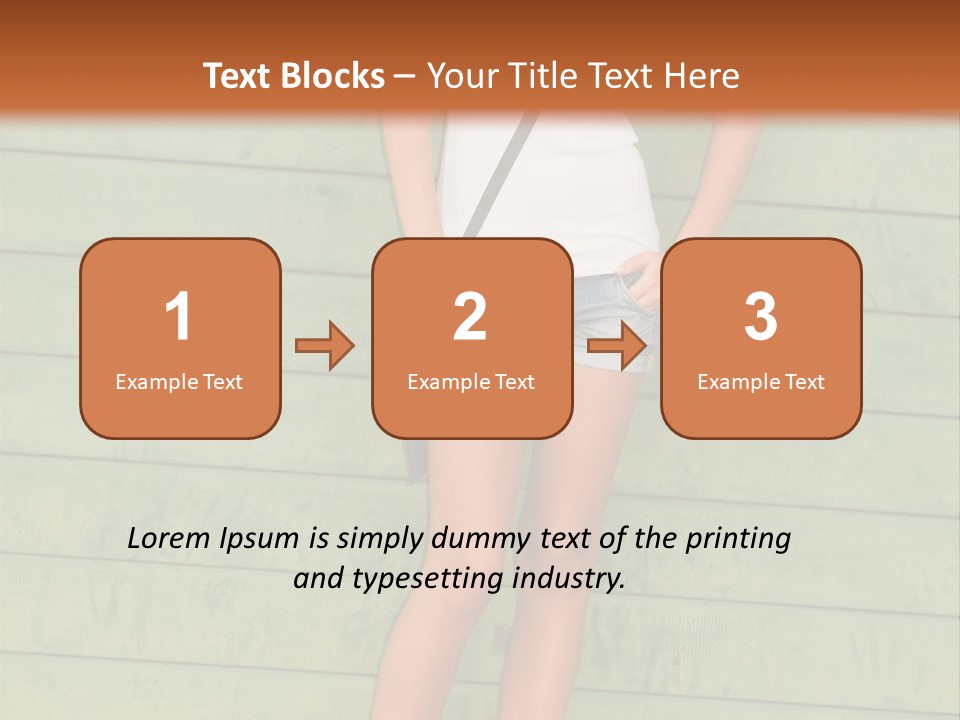 A Woman Standing In Front Of A Green Wall PowerPoint Template