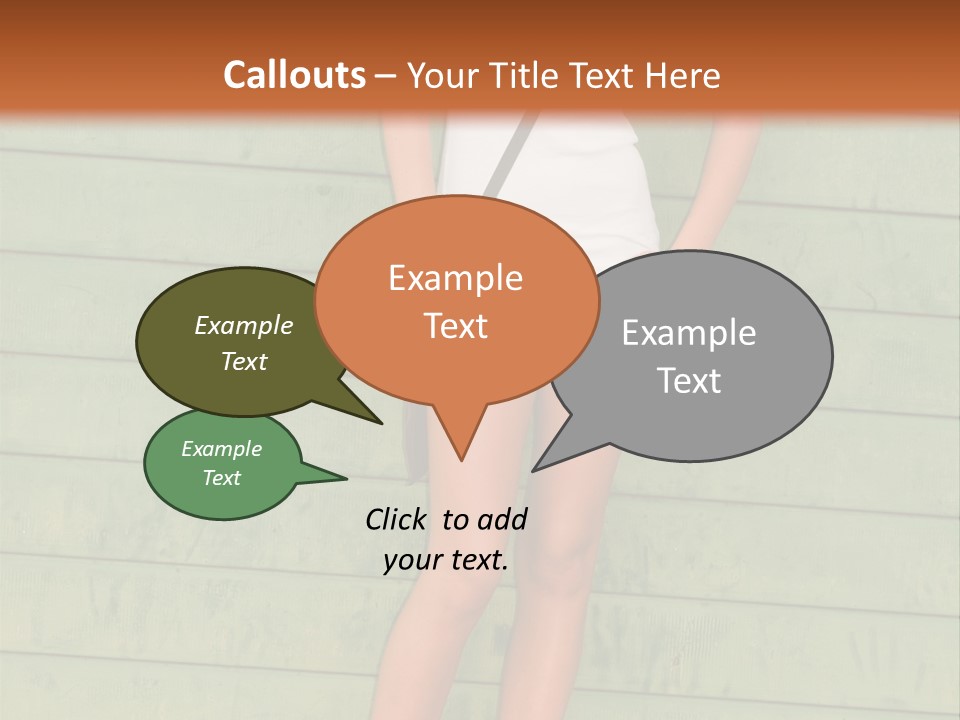 A Woman Standing In Front Of A Green Wall PowerPoint Template