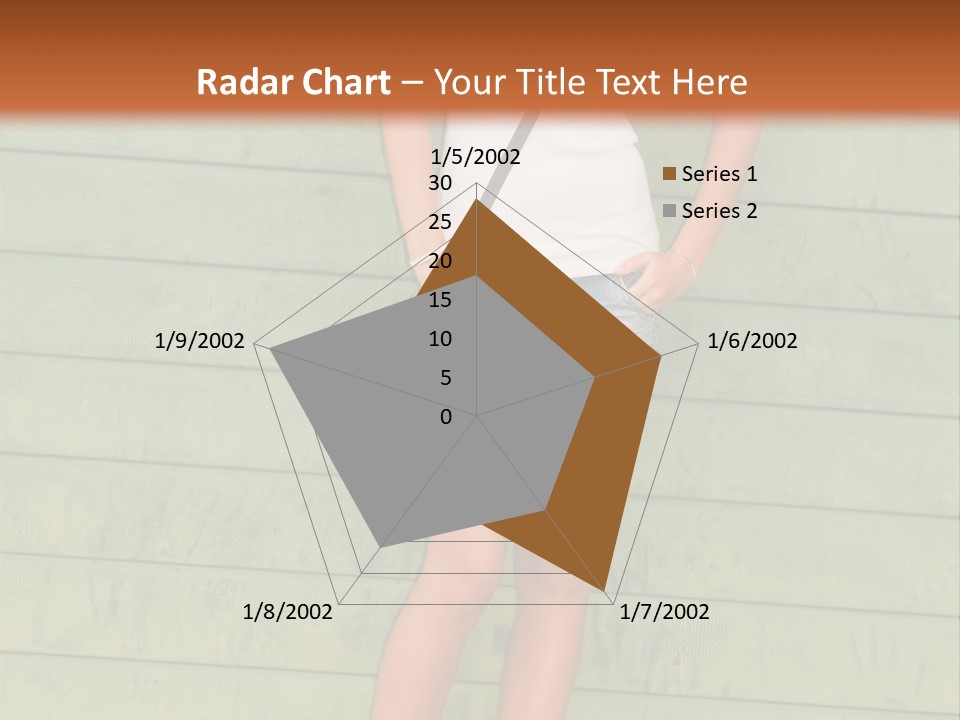 A Woman Standing In Front Of A Green Wall PowerPoint Template