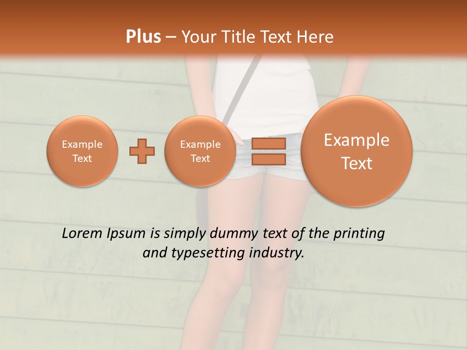 A Woman Standing In Front Of A Green Wall PowerPoint Template